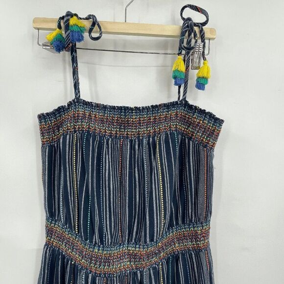 LAIA Multicolor Naomi Embroidered Tie Strap Wide Leg Jumpsuit Size Medium - Picture 2 of 9